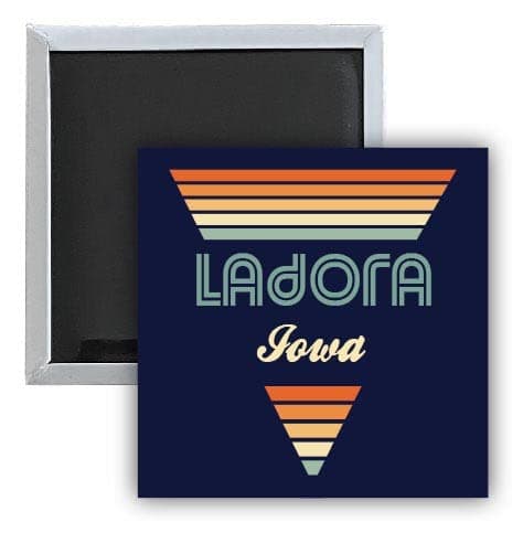 Ladora Iowa 2.5 x 2.5-Inch Fridge Magnet Retro Design