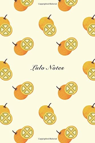Lulo Notes: 6"x9" Notebook Watercolor Texture Design Fruit Pattern Cover. 108 Blank Lined Pages Matte Softcover Note Book Journal