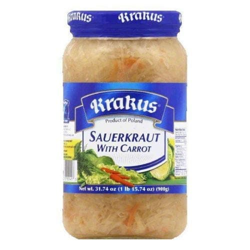 SAUERKRAUT WITH CARROT 31.74oz (900G). Product of Poland. kapusta kwaszona z marchewka.