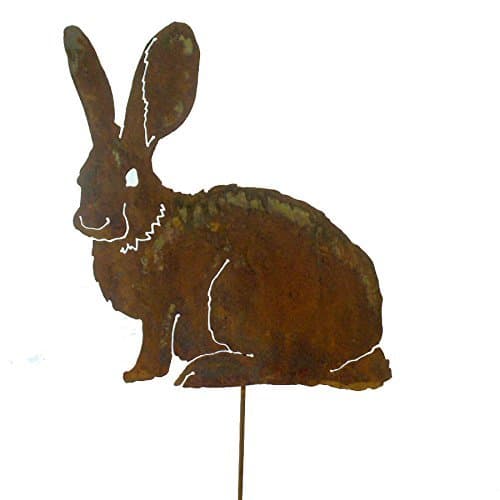 Mama Bunny Garden Pick, Rusty Patina, Nature Gift, Garden Art, Outdoor Decoration, Yard Art