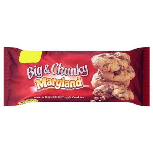 Maryland Big & Chunky Milk & Dark Choc Chunk Cookies 12x200g