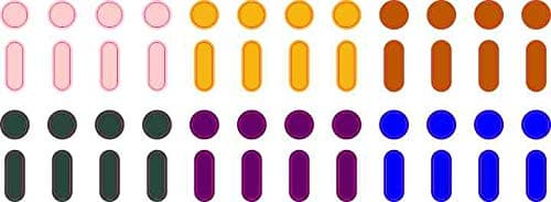 StickerTalk Solid Colors Apple Watch Crown Button Dots, 0.55 cm Dia, 1.05 cm by 0.35 cm