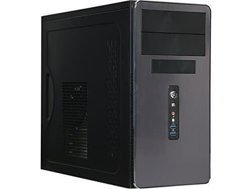 ROSEWILL Micro ATX Mini Tower Computer Case with PSU, steel computer case + 400w power supply, Front I/O: 2x USB 3.0 and Audio In/Out and 90mm rear case fan (R521-M)