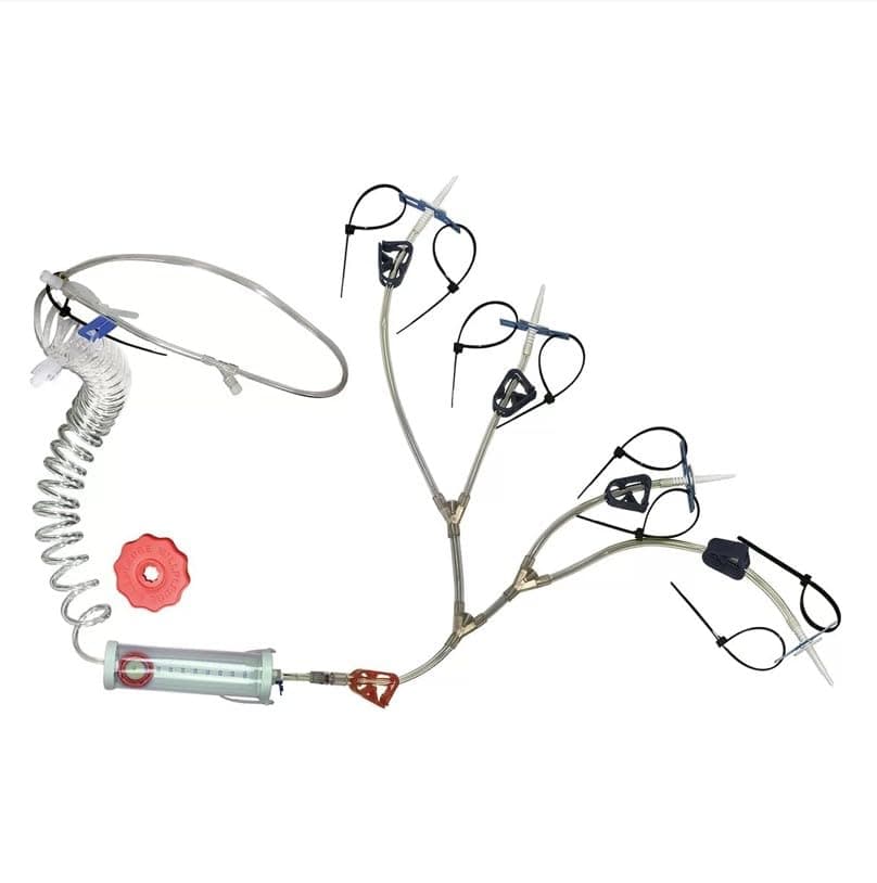 Aniset 4-Spike Large Animal IV Administration Set, Size 250-300cm