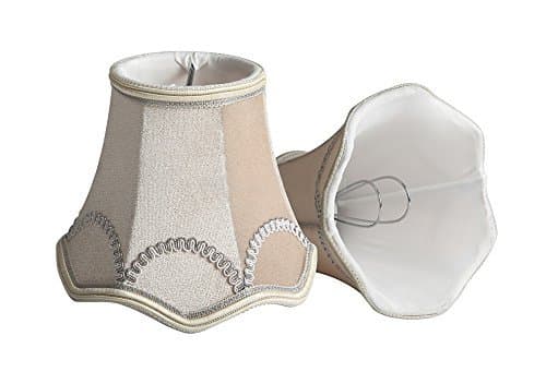 Lamp Shade Splink E12/E14 Clip-On Small Bell Shape Lightshade European Barock Style 75 * 130 * 120mm, Set of 2