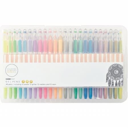 CL104 Colour Gel Pens - Pastel12; Glitter12; Metallic & Neon 12 - 48 per Pack