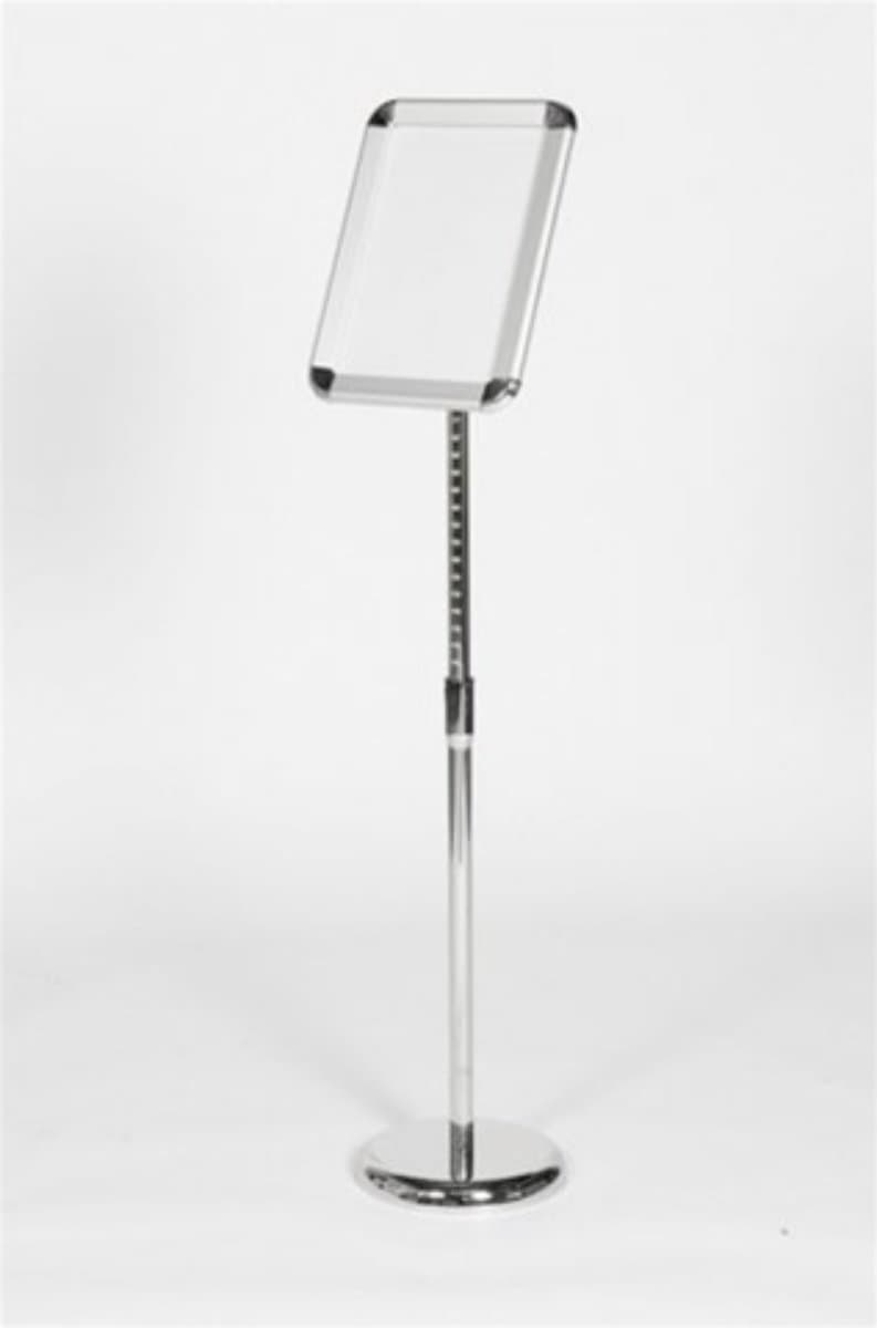 Silver Adjustable Floor Standing Menu Poster Stand (A4)