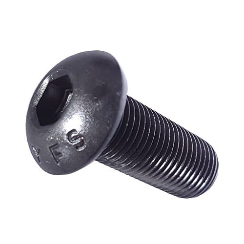 5-40 x 1/4" Button Head Socket Cap Screws, Allen Socket Drive, Black Oxide, Alloy Steel, Fully Threaded, Machine Thread, Quantity 50