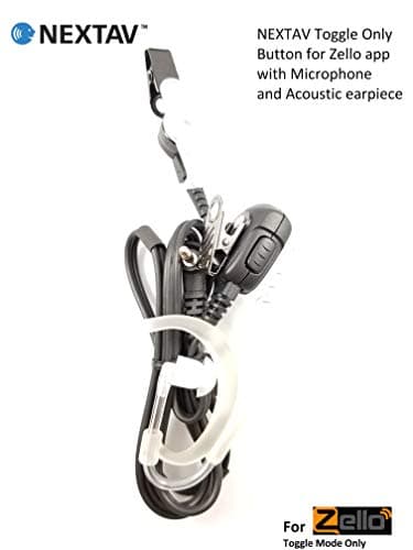 NEXTAV 2-Wire ZELLO Toggle Button (in Toggle Mode Only), Microphone and Acoustic Earpiece for Android only