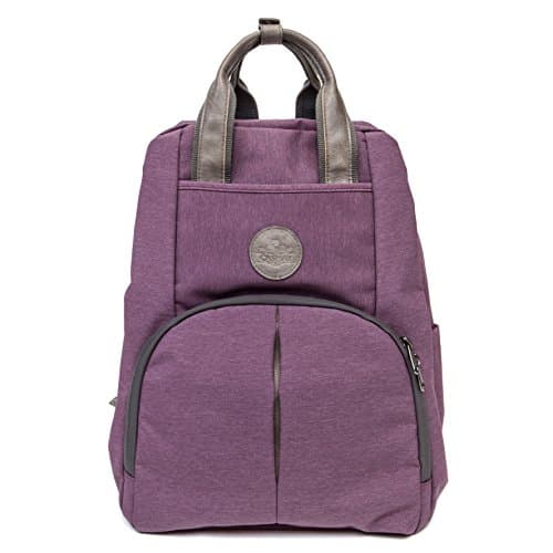 Multi-Function Baby Diaper Bag Backpack W/Stroller connectors-Insulated Pockets-Changing Pad Stylish & Durable with Anti-Water Material (Purple)