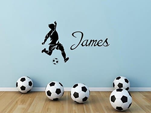 Personalised Football Name Design Wall Art Sticker Modern Transfer PVC Decal Size X-Large 89cm wide x 57cm high Colour Dark Grey 5