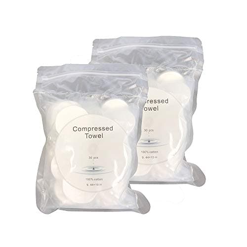 Solent Compressed Towel Tablet Wash Cloth Cleaning Camping Traveling Outdoor Salon Gym 100% Cotton Compression - 9.44" x 15"