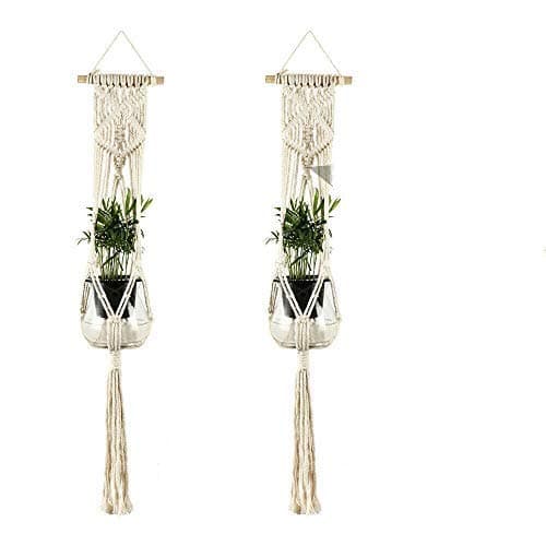 MZY1188 Hanging Cotton Rope Planter Basket, Plant Planter Hanger Hanger Cotton Rope Flower Hanger, Pot Holder Hanging Garden Decoration