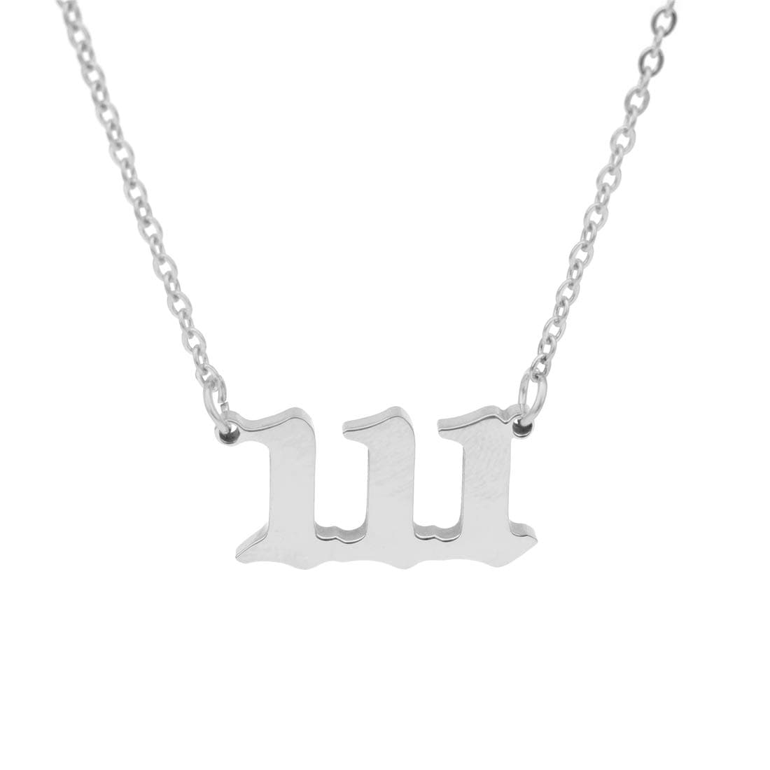 Angel Number Necklace For Women, Gold Plated Dainty 111 222 333 444 555 666 777 888 999 Pendants Choker Chain Numerology Jewelry