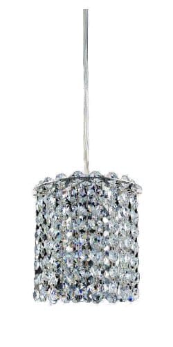 Allegri Lighting 11760-010-SE001 Millieu 1-Light Mini-Pendant with Clear Swarovski Crystals, Chrome Finish