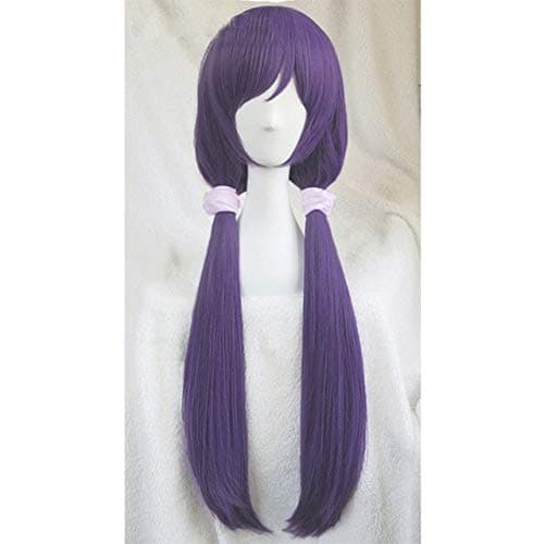 Halloween Love Life! Love Live Cosplay Wig Nozomi Tojo Costume Play Adult Wigs Halloween Anime Hair + Wig Cap + Hair Ring Purple REYHS