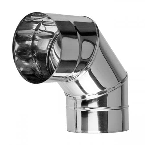 Stainless Steel 90 Degree Elbow Chimney Liner Bend 90° - Multi Flue Stove Pipe. (100mm)