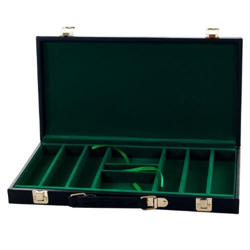 300 Chip Deluxe Black Vinyl Poker Chip Case