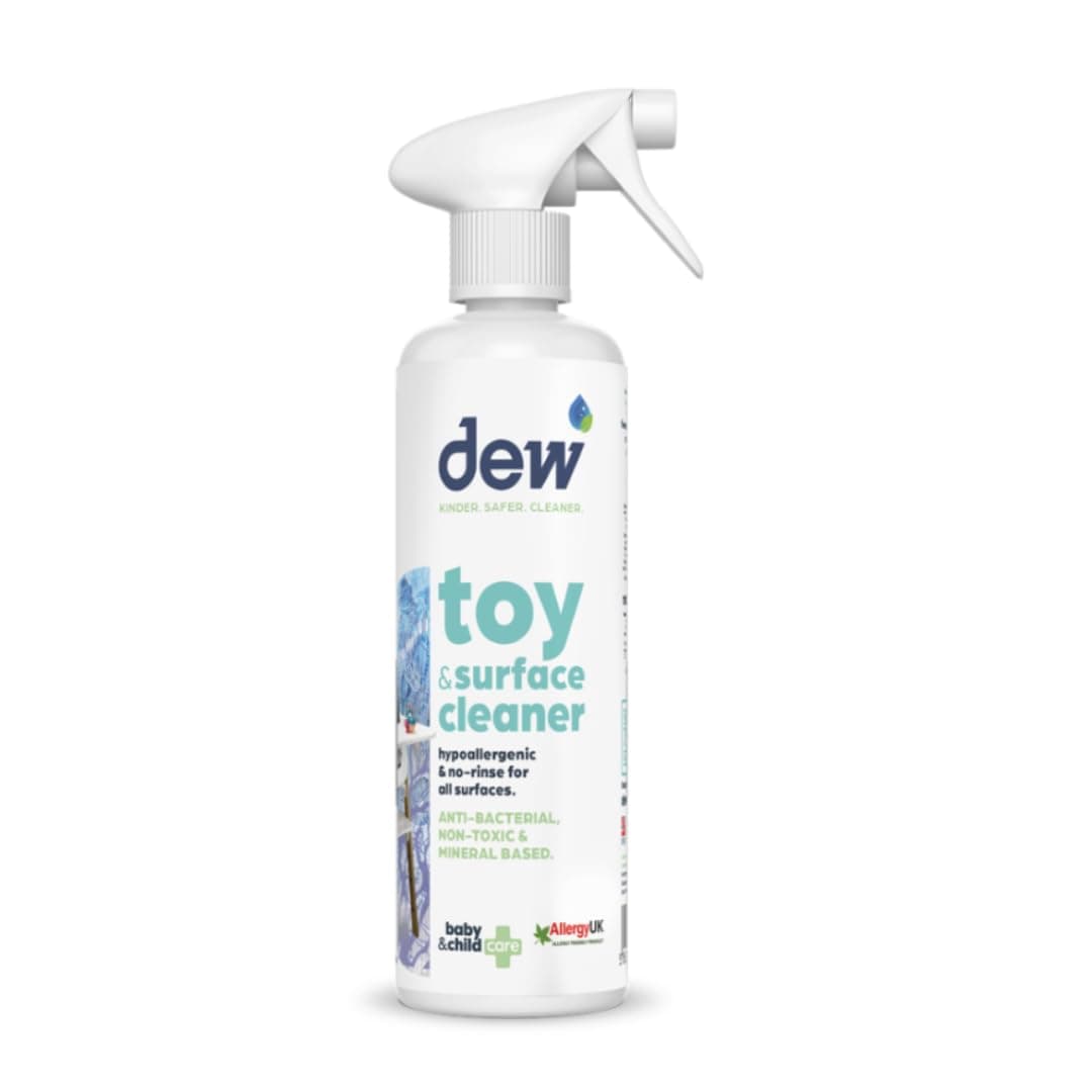 Dew Toy Cleaner & Surface Antibacterial Spray 500ml | 100% Natural Baby & Adult Safe Hypochlorous Acid Sanitiser Spray | Kills 99.995% Germs | Safe if ingested | Bleach & Alcohol Free Cleaner Spray