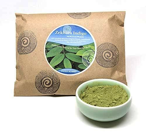 Ancient Sunrise Zekhara Indigo for henna hair dye - Organic Indigo fine sift for hair color - 100g