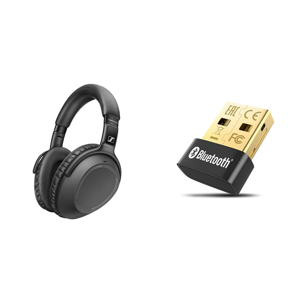 Sennheiser PXC 550-II Wireless Headphone with Alexa Built-In - Black & TP-Link Nano USB Bluetooth 4.0 Adapter for PC Laptop Desktop Computer, Plug and Play for Windows 10/8.1/8 (UB4A)