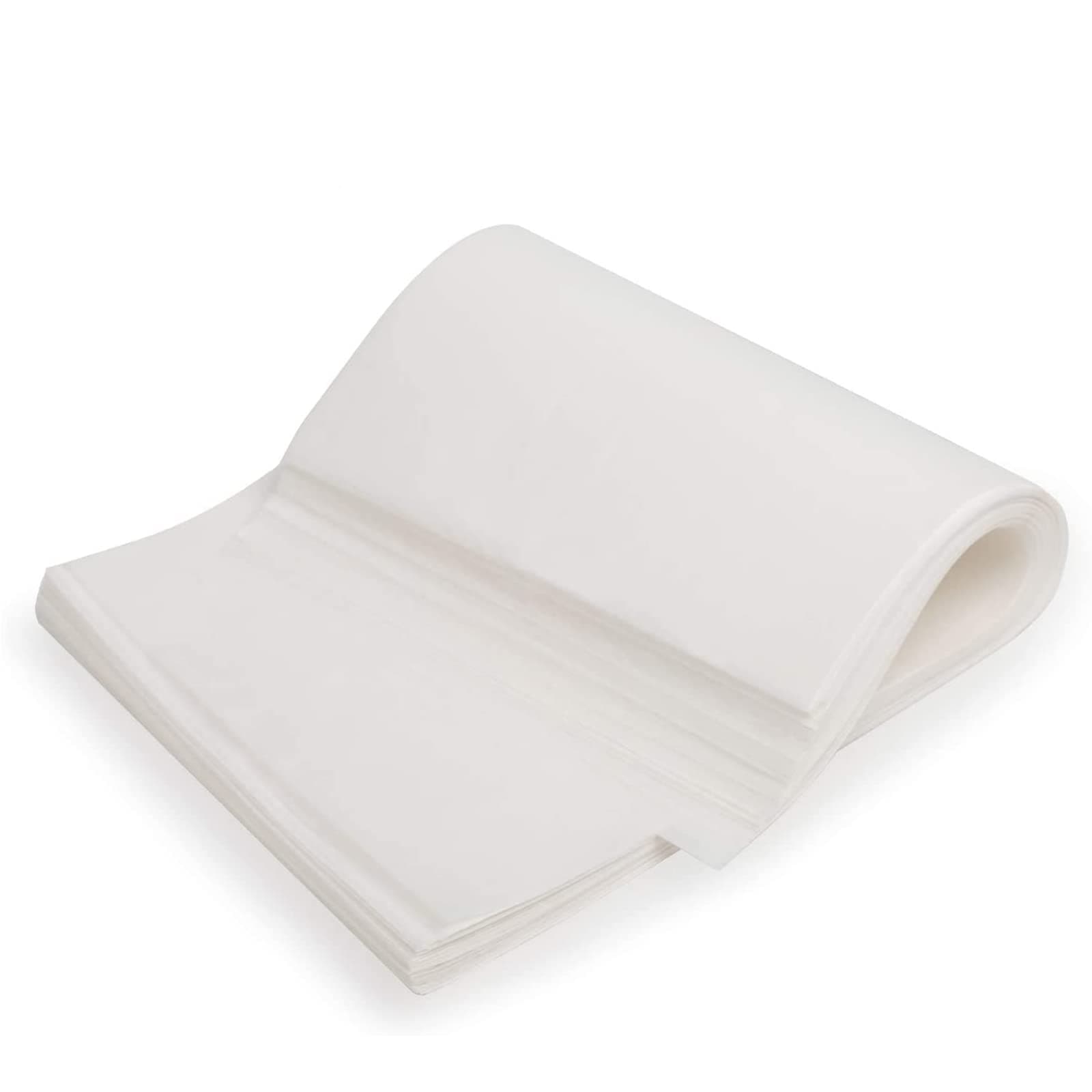 Yukiyi 100 Sheets 25 * 35cm White Pre-Cut Baking Parchment Paper for Kitchen Cooking Pastries Catering Use Non-Stick Unbleached Dual-Sided Siliconized Recyclable Oven Safe Baking Paper
