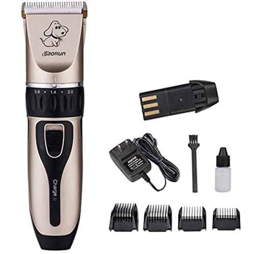 SIZOO - Hair Trimmers - Professional Electric Pet Haircut Clipper Dog Cat Scissor Cutter Machine Rabbit Fur Grooming Hair Trimmer Shearing Shaver Kit (pet hair clipper KR)