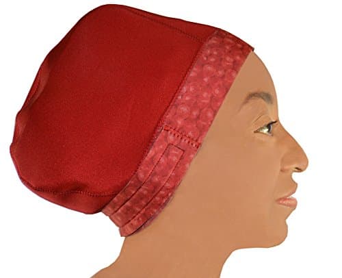 Diva Plus: My Swim Cap: Fits Braids, Locs, Twists, Dreadlocks, Extensions (RED)