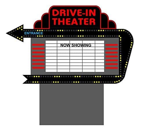 1382 Small Model Drive in Animated Lighted Sign by Miller Signs