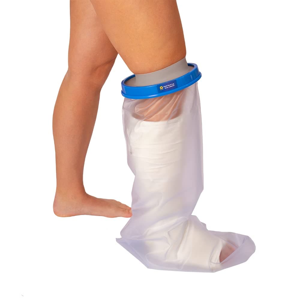 StrideOn Waterproof Std Lower-Leg Cast Cover and Bandage Protector for Shower or Bath. Reusable Lower Leg, Ankle & Foot Injury Protection. Top Seal to keep Casts & Bandages DRY