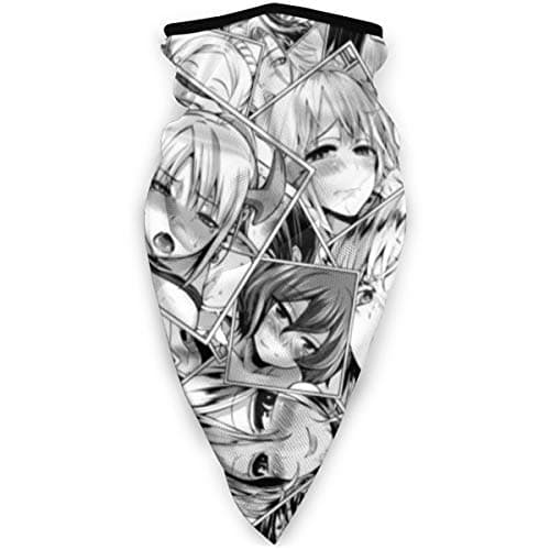 Ahegao Seamless Face Mask Bandanas,Outdoor Face Mask for Raves, Music Festivals, Dust, Multipurpose