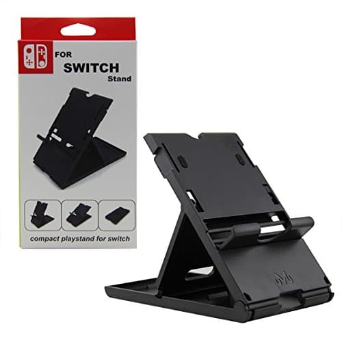New Nintendo Switch Foldable Stand Portable Three Level adjustable height Lightweight Folds compactly for easy storage Antiskid base and holder