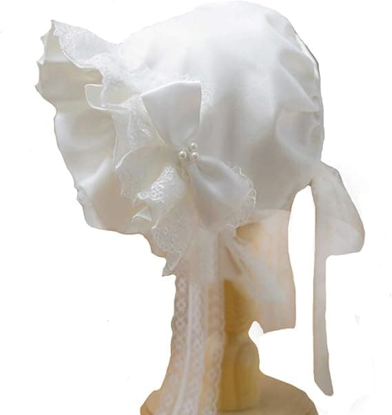 Beautiful White Hand Smocked Bonnet for Baby Girl m 18-24 Months