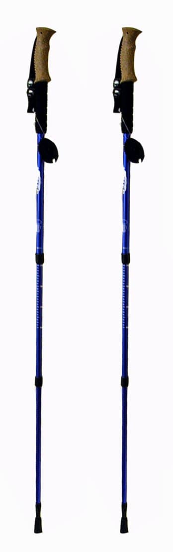 HP-5 Anti-Shock Hiking Pole, 2-Pack, Anti Shock Hiking/Walking/Trekking Trail Poles - 1 Pair with Compass & Thermometer