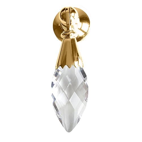 DecoUnique Pendant Pull Knob with Clear Swarovski Crystal, 68mm, Gold, 518 GP C