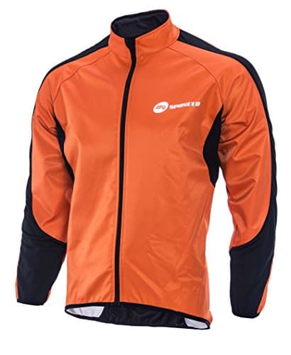 sponeedMen's Windproof Jackets Cycling Fleece Coat Shirts Winter Thermal Snowing Running Tops Bike Overcoats