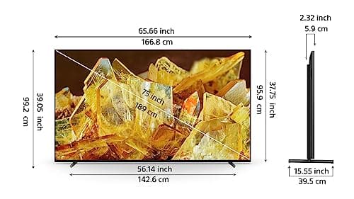 Sony Bravia 189 cm (75 inches) XR Series 4K Ultra HD Smart Full Array LED Google TV XR-75X90L (Black)