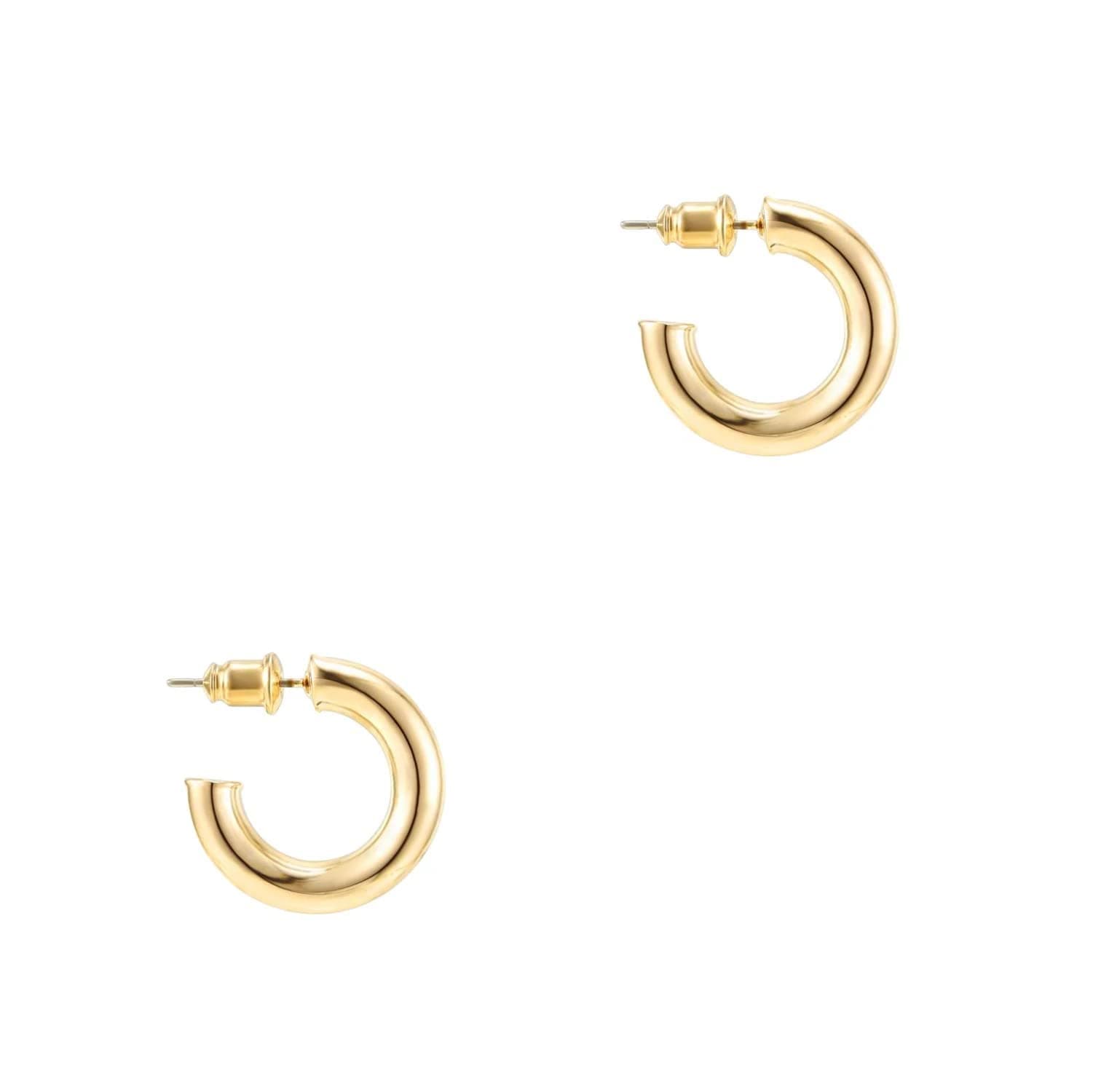 14K Gold Hoop Earrings for Women – Lightweight Gold Colored Hoops Earrings for Women – Trendy Fashion Accessory