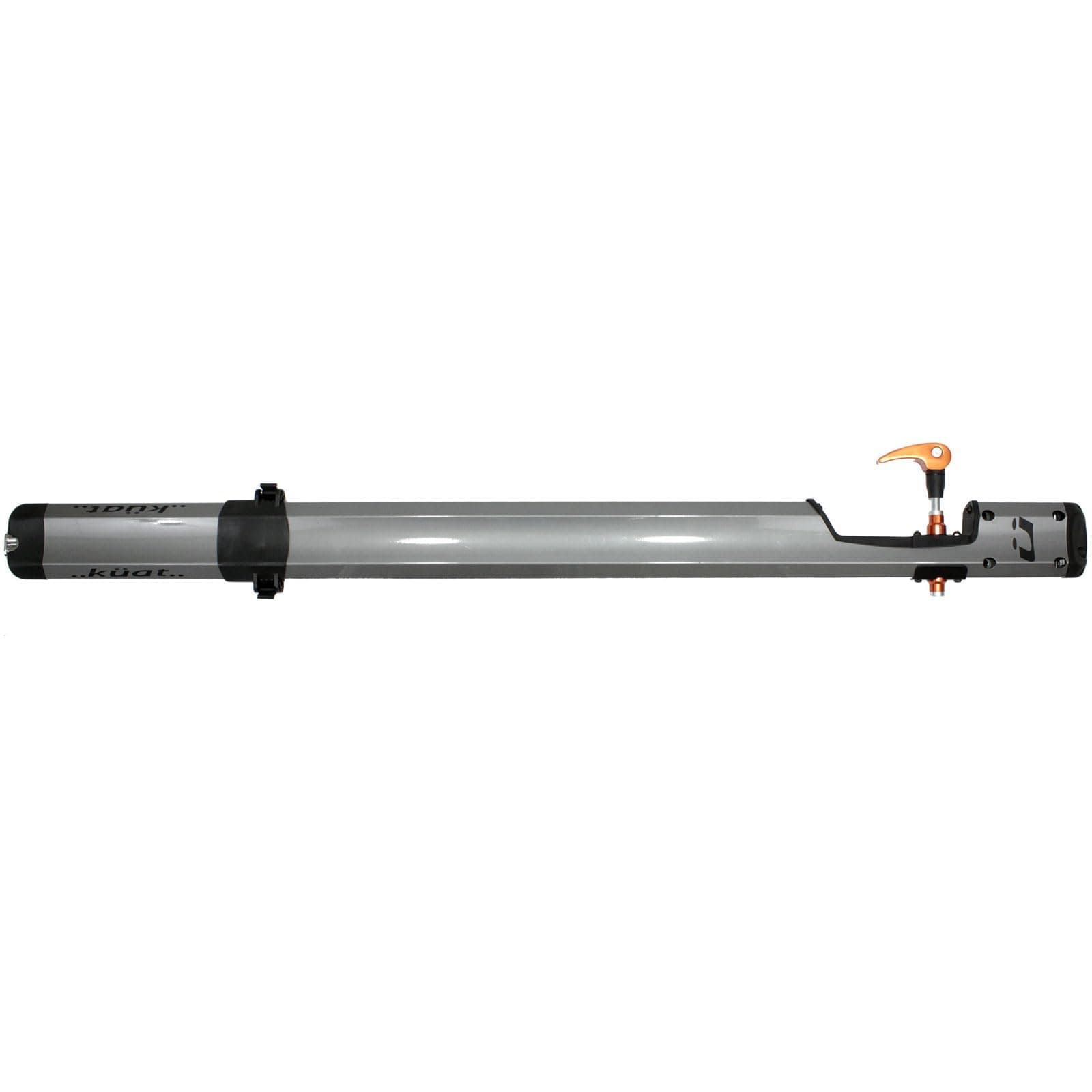 Trio Fork Mount Carrier | Secure Durable Bike Roof Rack with Integrated Cable Lock & Sliding Rear Tire Strap - 1 Bike Capacity | Adapters Included, Metal Gray & Orange