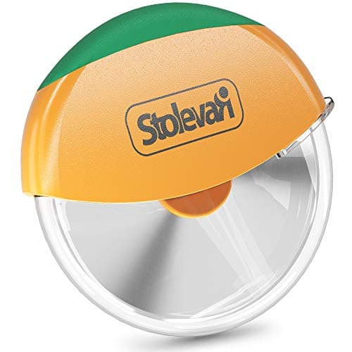 Pizza Cutter Wheel Slicer - Premium Stainless Steel Sharp Blade – Includes Protective Blade Guard Cover - Durable Professional Ergonomic Design Round Multipurpose Easy To Clean