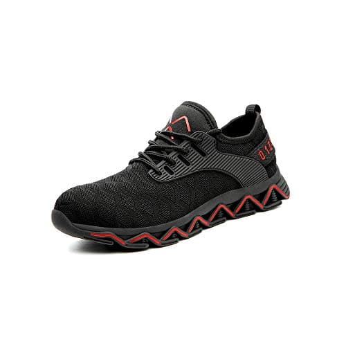 Work Safety Shoes,Hiking Shoes, Breathable Outdoor Steel Toe Footwear Slip Resistant Lightweight Industrial and Construction Advisable Shoes for Men and Women