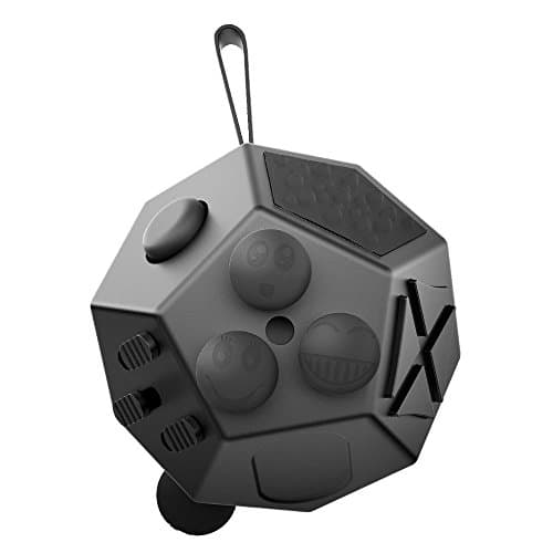 Maxboost Fidget Cube Advanced (12 Sided) Reduces Stress / Anxiety / Focus for Children, Students, Teens, and Adults [Dodecahedron Dice Toy] Great for School,Office,Home [Prime 12-Side Figit Puzzles]