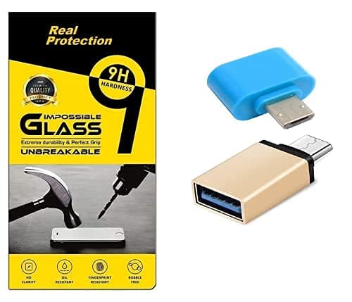 Spark Samsung Galaxy 7106 Screen Protector Tempered Glass | Full Screen Coverage | Cover-Friendly & Easy Installation Design | FREE Compatible OTG for Samsung Galaxy 7106