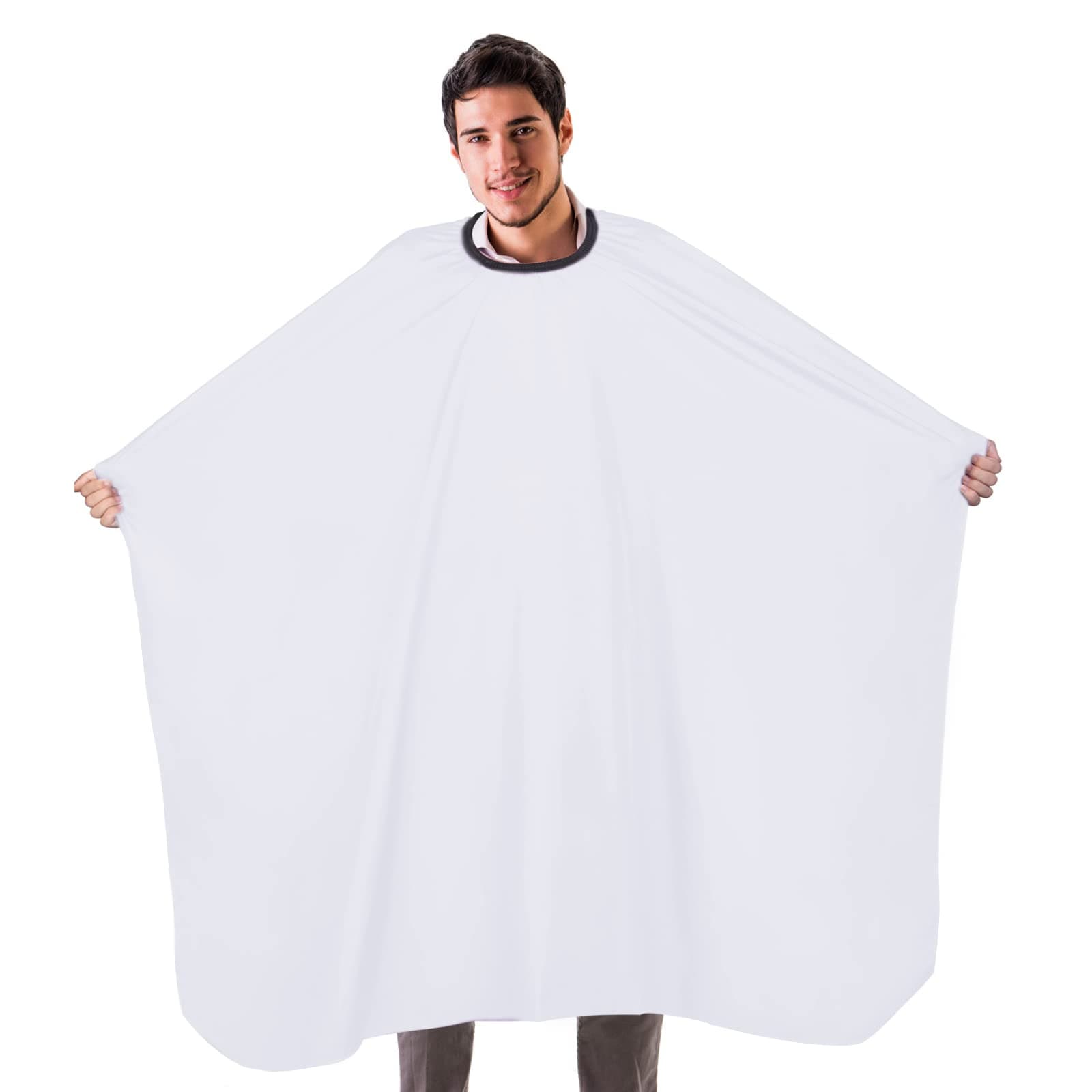 Professional Salon Hair Cutting Cape,56x63 inches Large Hairdresser Cape for Haircut,Coloring,Makeup,Styling and More,(White)