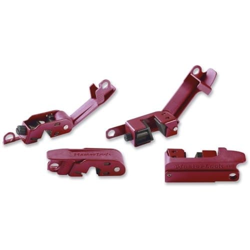 Wholesale CASE of 15 - Master Lock Circuit Breaker Lockout Set-Circuit Breaker Lockout Set, 2 Sets, 120/240Volt, Red