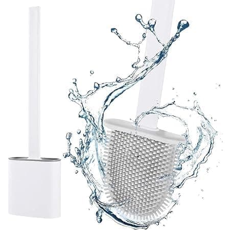 ETERNAL VENDORS TPR Silicone Toilet Brush - Efficient, Durable, Wall-Mountable, Ventilated Design. Versatile for Toilets, Sinks, and Bathtubs. Easy Maintenance, Stylish, Hygienic – Multicoloured