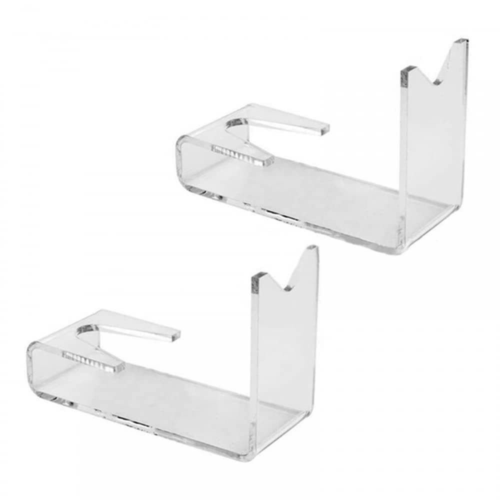 MiOYOOW Acrylic Pistol Stands, 2PCS Clear Acrylic Handgun Holder, Toy Model Gun Display Stand for All Small Pistols Revolver Gun 14 X 6.3 X 7.6cm / 5.5 X 2.5 X 3inch