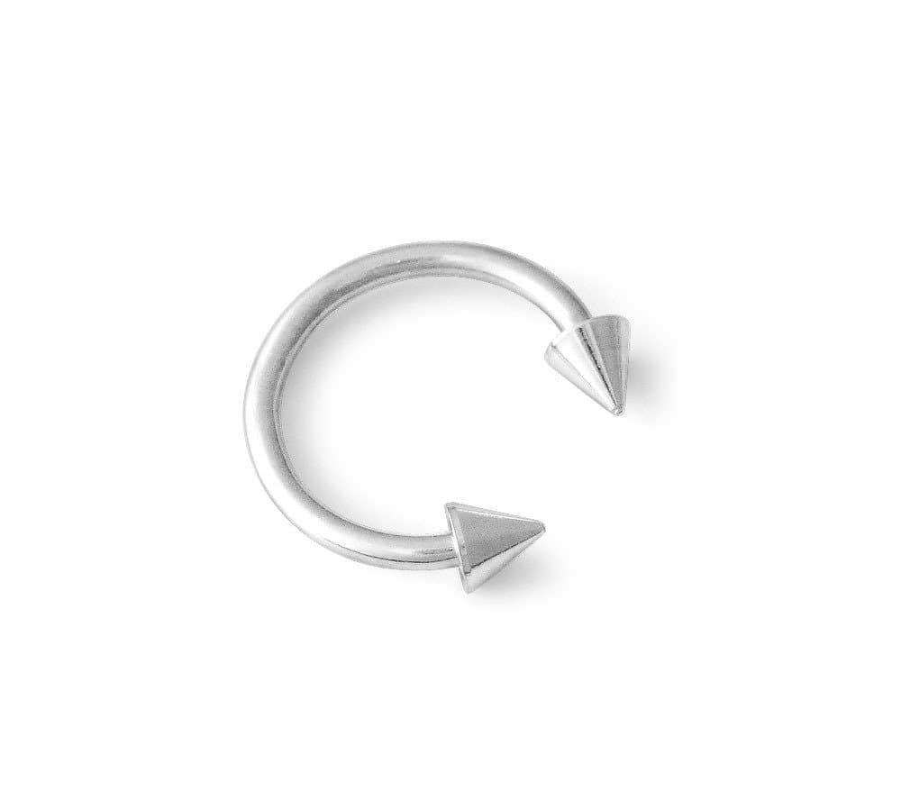 Scrap Metal 23 316L Surgical Steel Circular Barbell Horseshoe Spike Cone 18g 18 Gauge