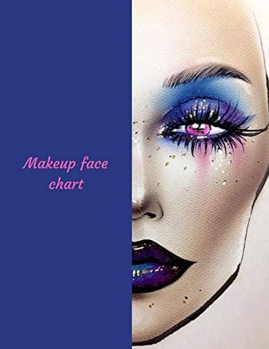 Makeup Face Chart: A Professional Blank Makeup Practice Workbook for Makeup Artists