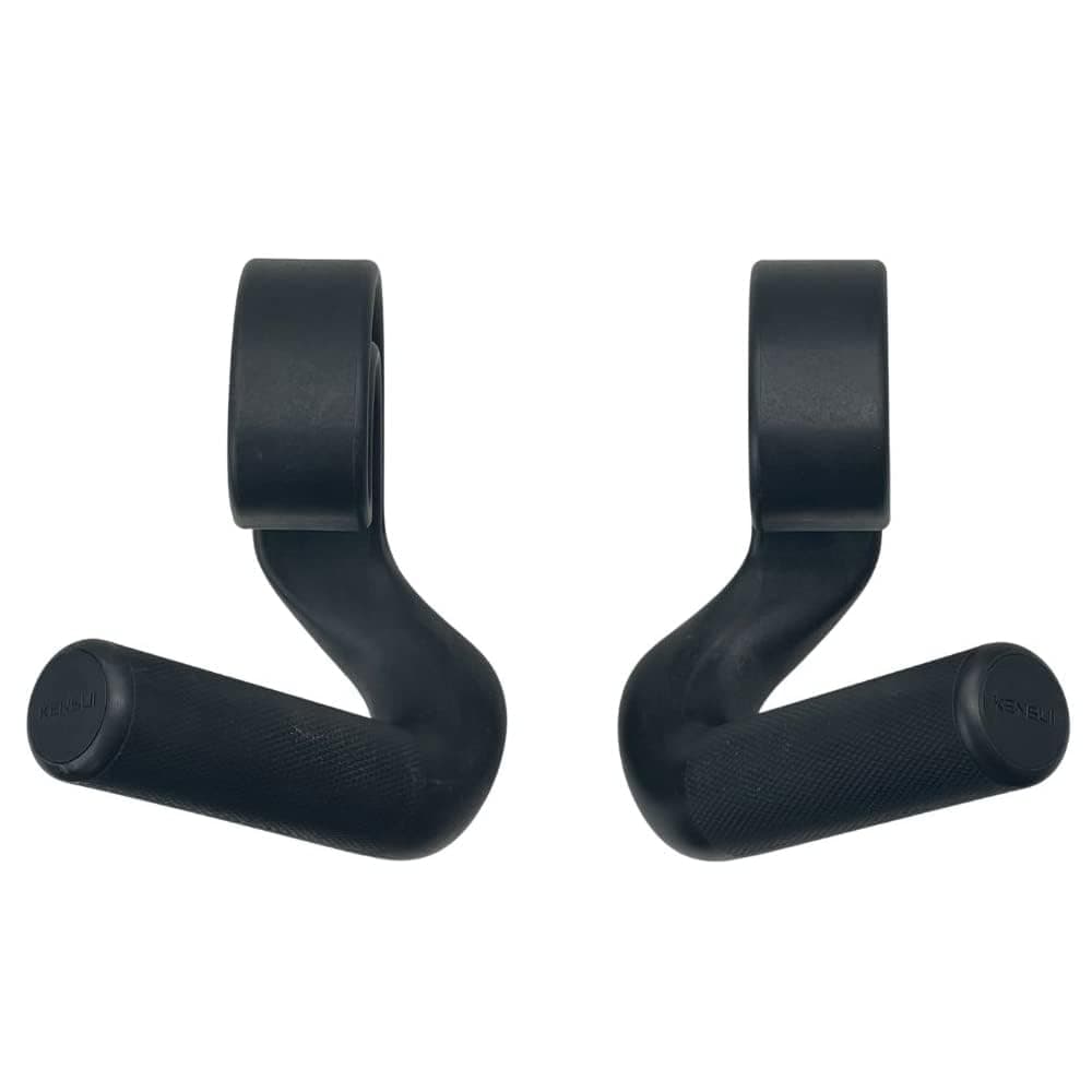 Excefore Angled Grip Handle Attachment, 2 Pack Compact Pull Up Bar, Neutral Grip Handle Attachment for Pull-up Bars, Barbells and Resistance Bands, Multifunction Gym Accessories, Black